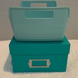 Aqua Storage Bin and Box Set